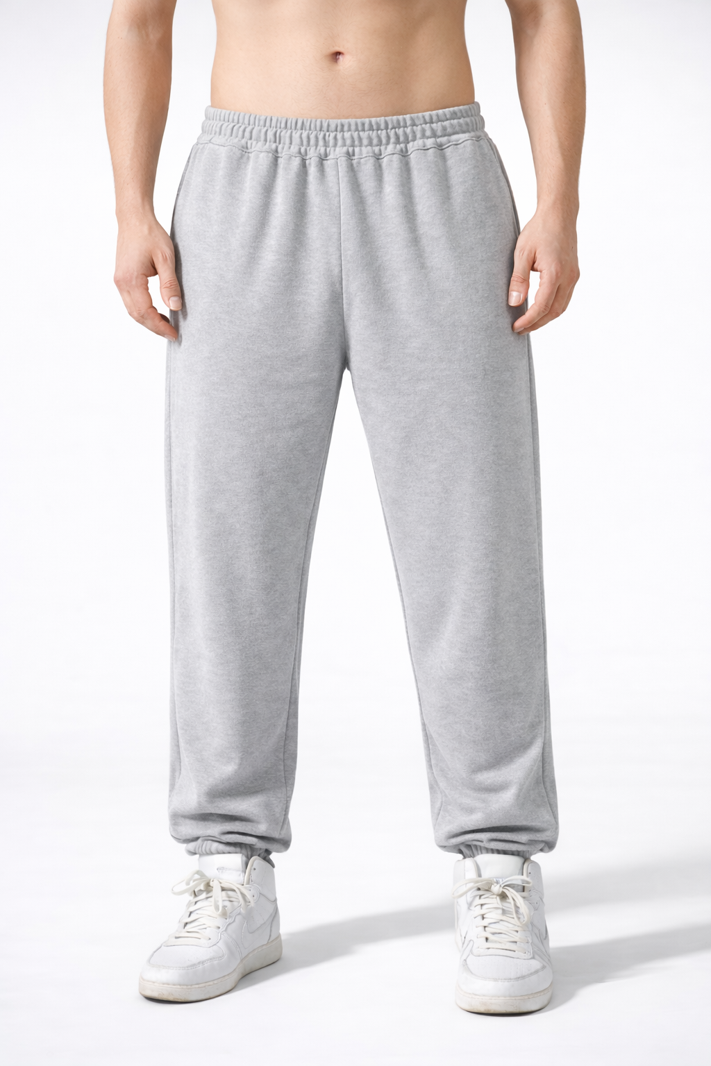 Gri Basic Oversize Sweatpants